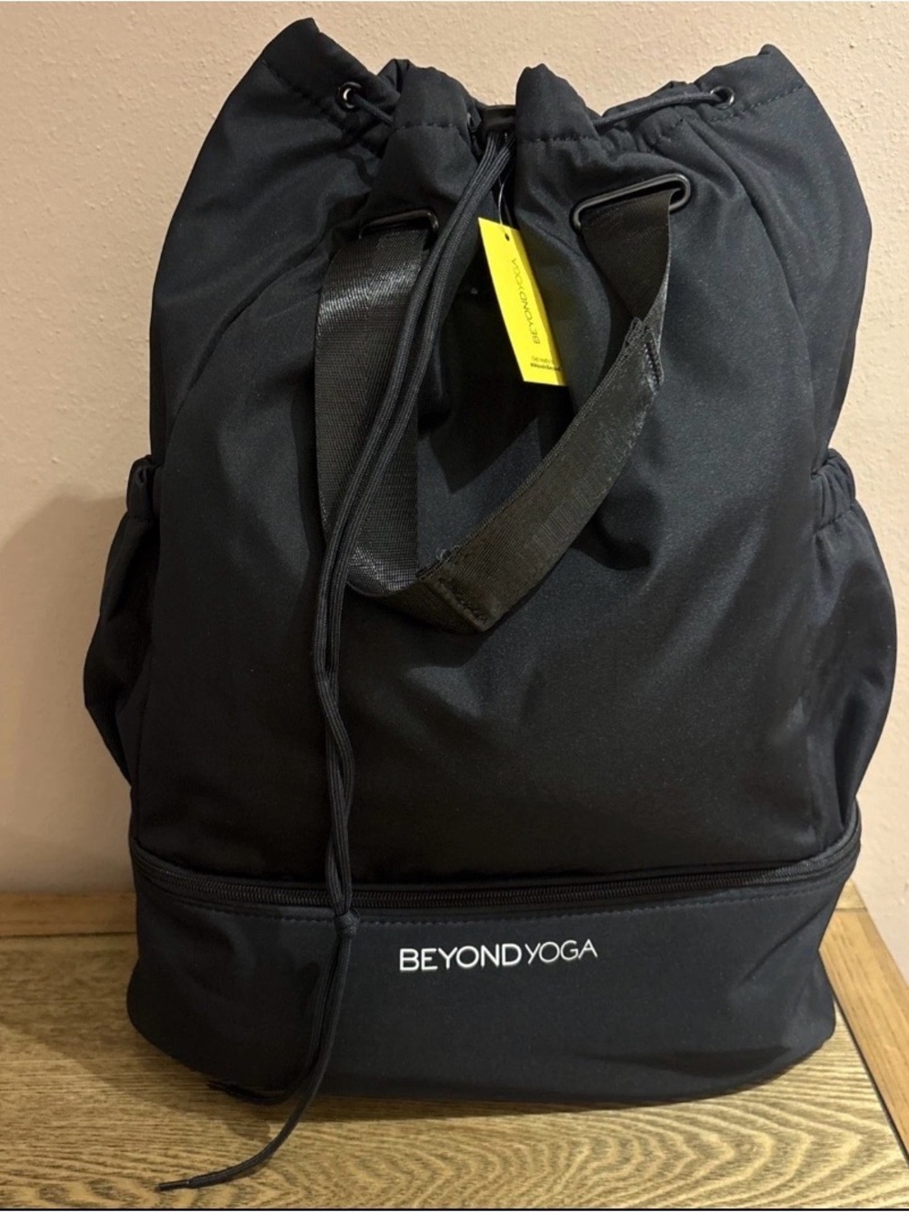 BEYOND YOGA Convertible Gym Bag Backpack Nylon Black Tote NEW